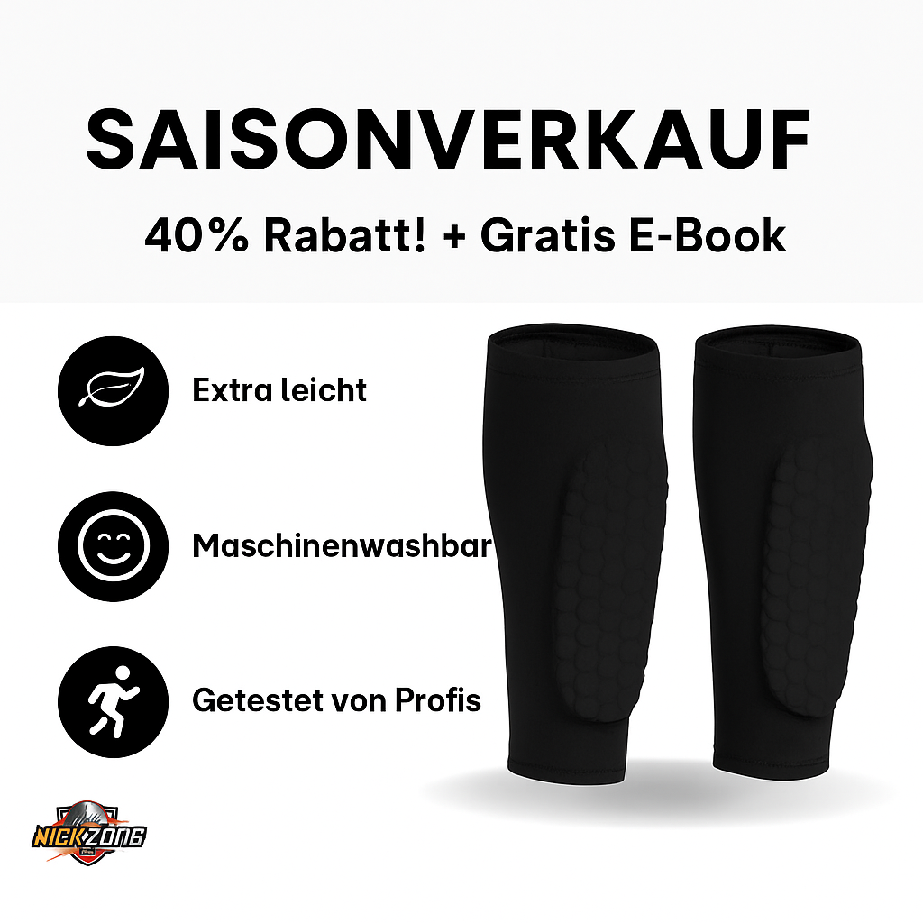 Kickzone FlowGuard™ - Eingebaute Schienbeinschoner