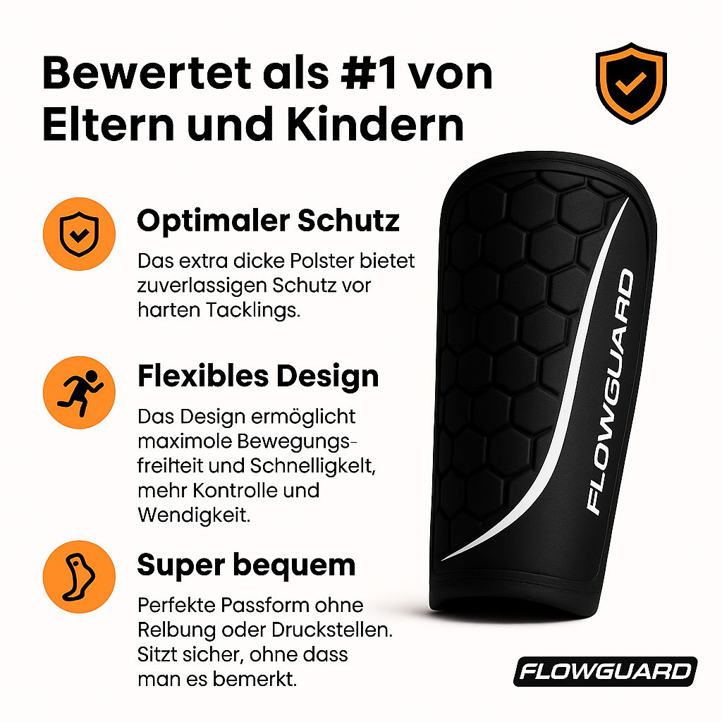 Kickzone FlowGuard™ - Eingebaute Schienbeinschoner
